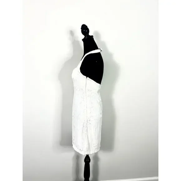 Show Me Your Mumu Samba Mini White Liquid Sequin Dress Medium - Picture 5 of 7